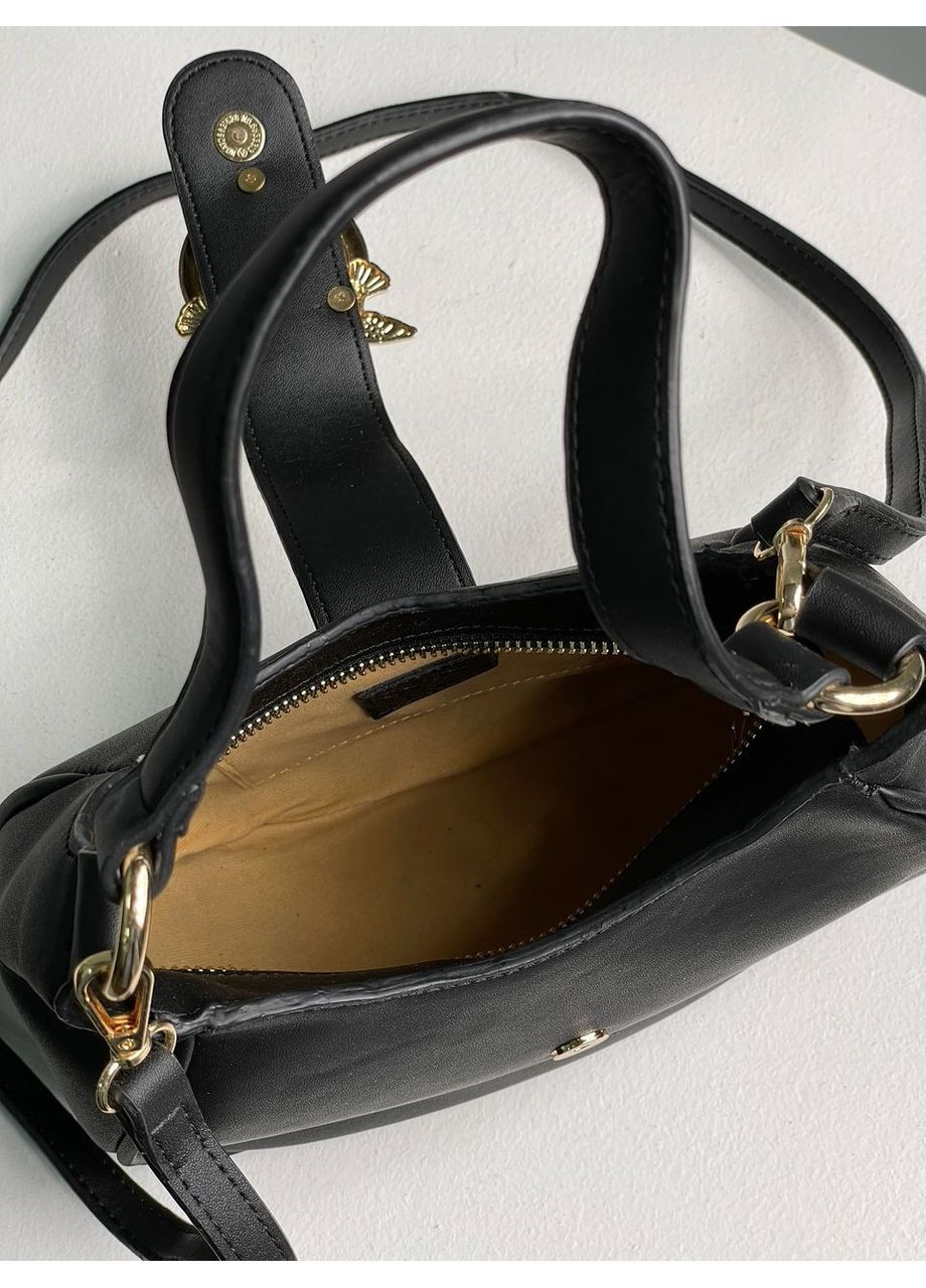 Сумка женская классическая багет черний Pinko Mini Brioche Bag Hobo Black / Gold No Brand (369653496)
