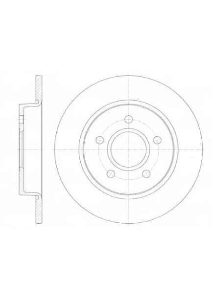 Диск тормозной задней FORD C-MAX 03.07-, FOCUS II, FOCUS C-MAX 06.03-, FOCUS III 12.07- 6846.00 Remsa (366161744)