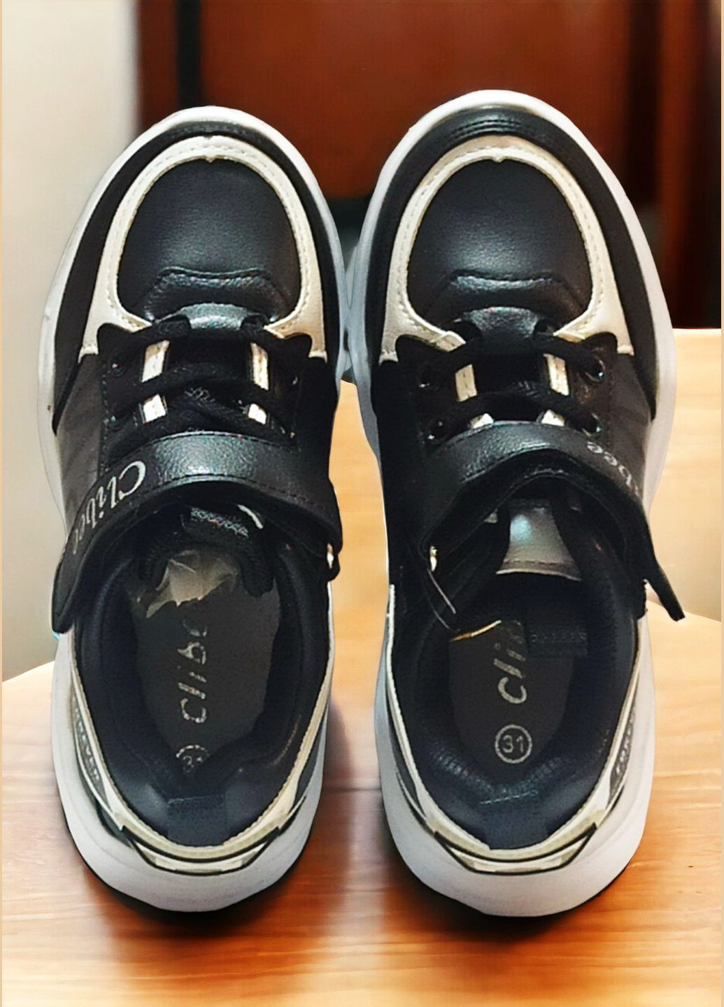 Черные демисезонные детские кроссовки для мальчика 158 Clibee