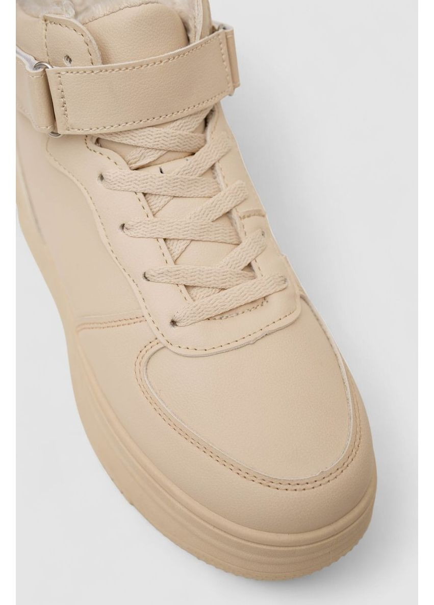 Кроссовки женские зимние на меху,, 248RAM02 Ager бежевые (368895379)