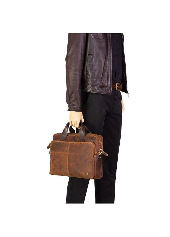 Мужская кожаная сумка Hugo с отд/для ноутбука 13" Havana Tan/Merlin (TC82 TAN/MLN) Visconti (326055607)