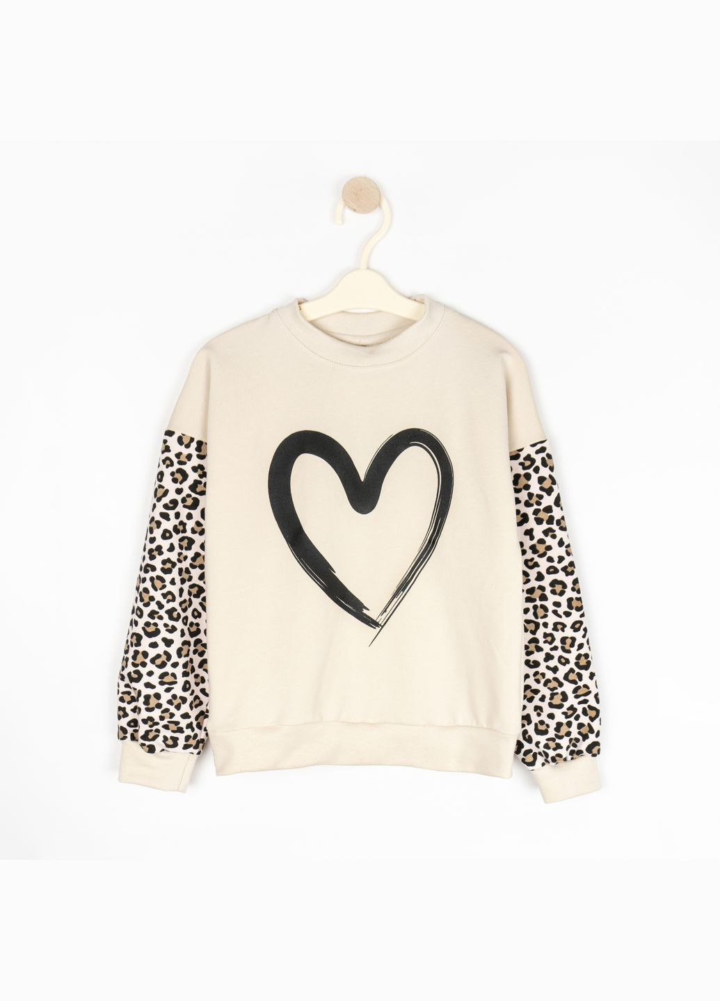 dexter's свитшот dexter`s для девочки leo бежевый