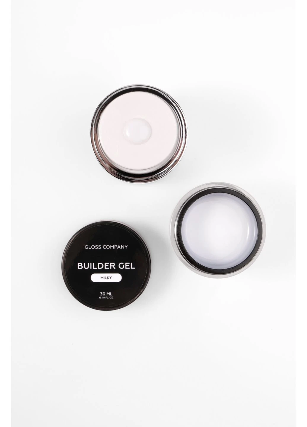 Однофазний гель для нарощування та укріплення нігтів GLOSS Builder Gel Milky з помпою, 30 мл Gloss Company Builder Gel з помпою (384040336)
