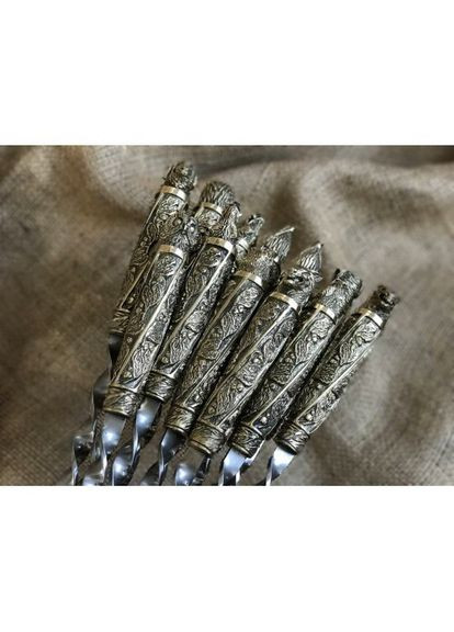 Набор шампуров Люкс Звери в бронзе 12 предметов 47330021 NB Art (346529160)