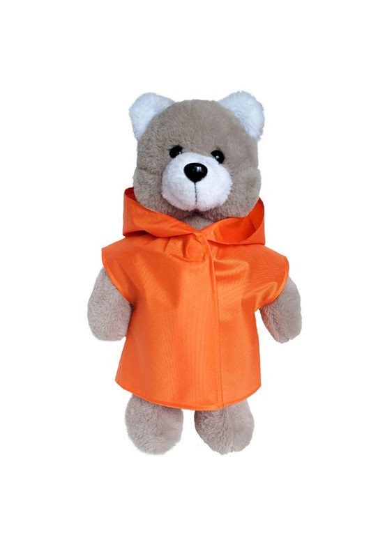М'яконабивна іграшка пухнастий Ведмедик МС 080501-05 у помаранчовому плащі 35 см Macik (366975537)