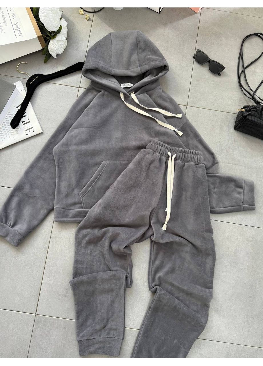 Костюм женский флисовый (худые, брюки) No Brand 05215GR_grey (364203409)