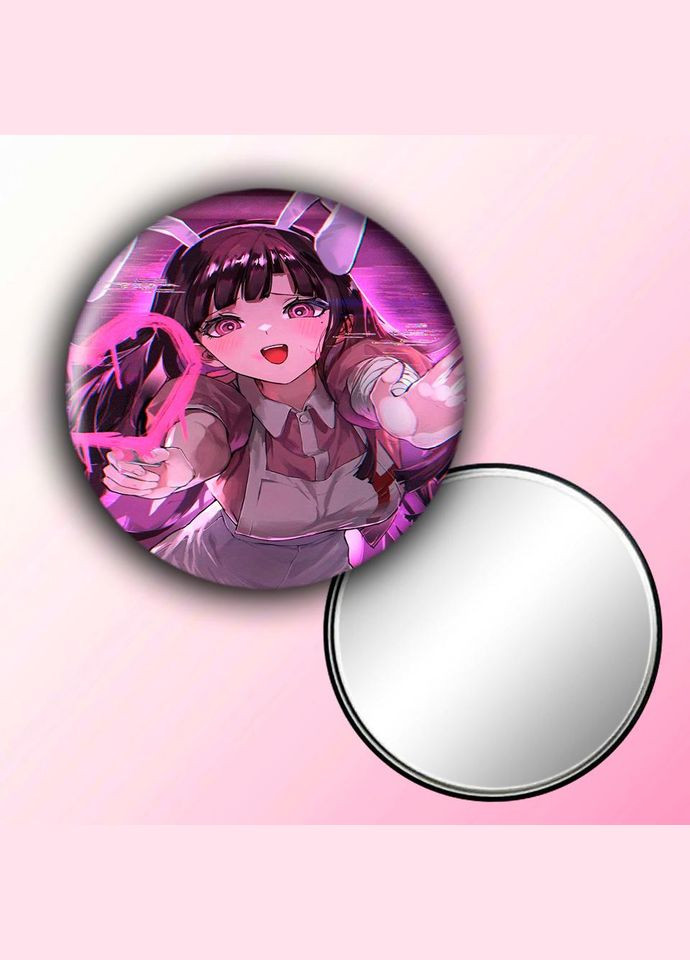 Дзеркальце косметичне кишенькове Аніме Данганромпа #0010 із малюнком круглий 56 мм No Brand (309156352)