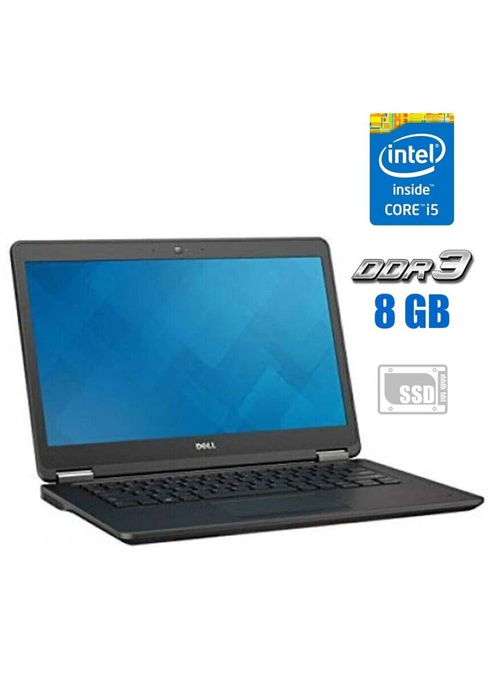 Ультрабук Latitude E7450 / 14" (1920x1080) IPS / intel Core i5-5300U (2 (4) ядра по 2.3 - 2.9 GHz) / 8 GB DDR3 / 240 GB SSD / Dell (398144229)