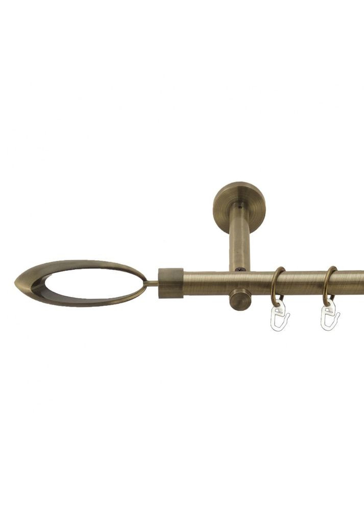 Карниз Венеція металевий однорядний циліндр+профіль (16 см) гладка труба Антик 19 мм 200 см (3998989) ORVIT (300842589)