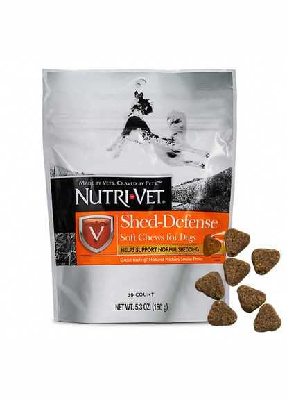 Вітаміни для шерсті собак ShedDefense Soft Chews жувальні таблетки 150 г 60 таблеток Nutri-Vet (279570090)
