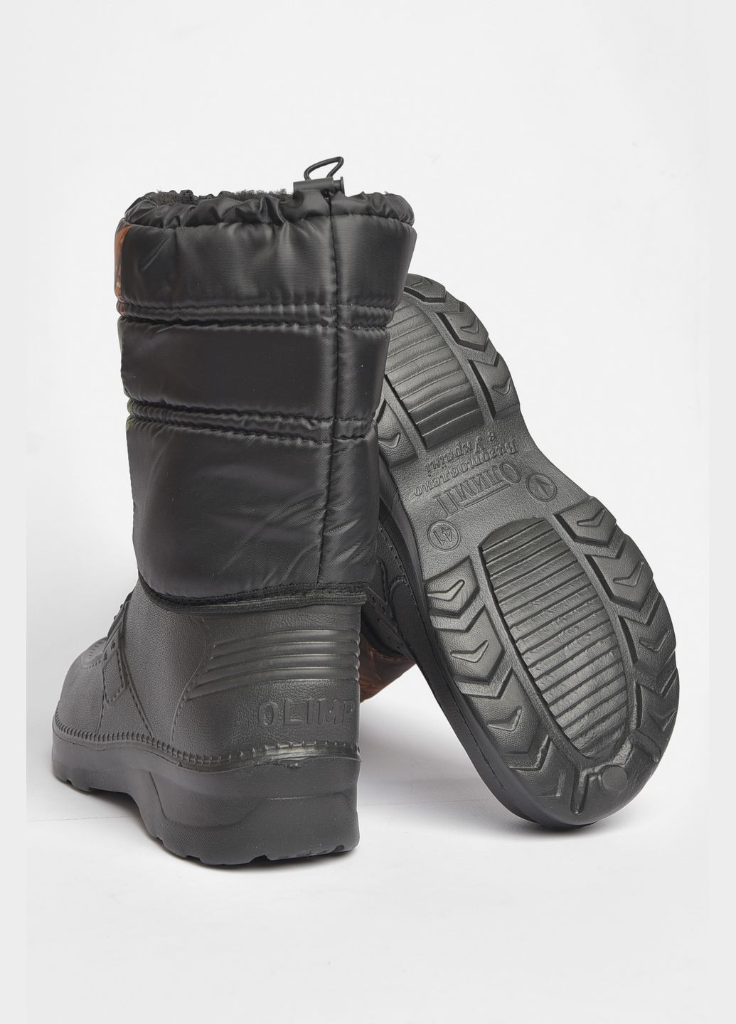 Дутики чоловічі піна на хутрі чорного кольору Let's Shop (302660562)