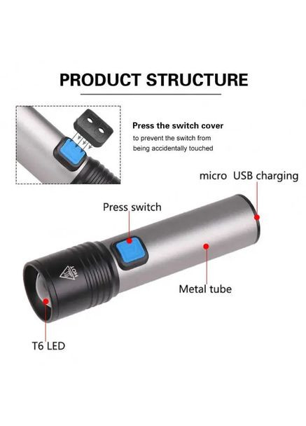 Ліхтар акумуляторний ручний тактичний світлодіодний USB CHARGE+ ZOOM (1757884280) Bailong BL-K31 (335808173)