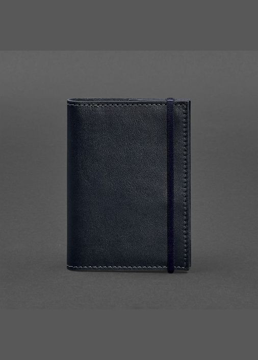 Кожаная обложка для паспорта 1.0 темно-синяя краст (A-027216) BlankNote (329186775)