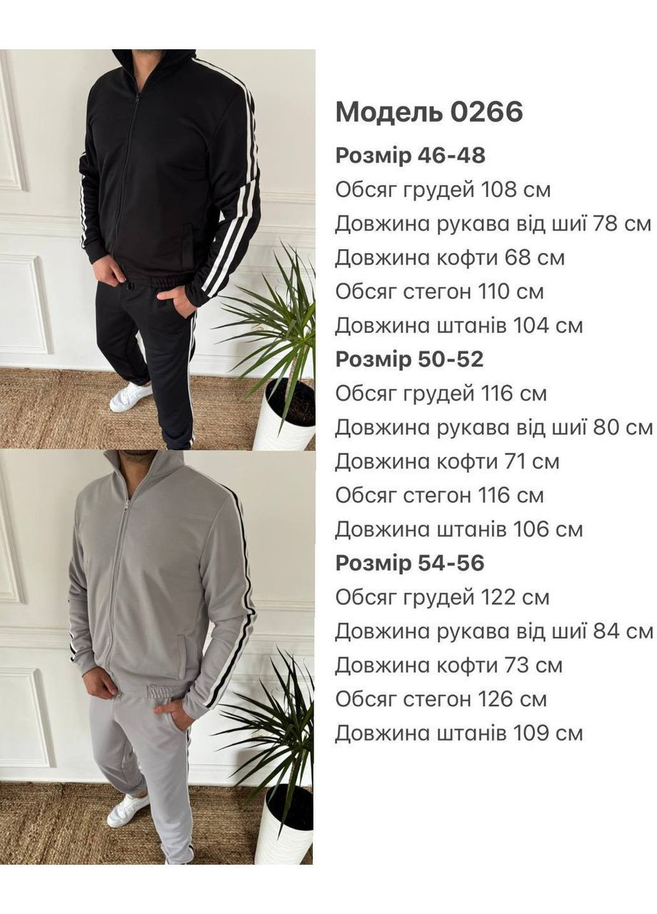 Черный демисезонный мужской спортивный костюм из двунитки. брючный Україна