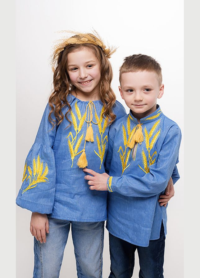 Блакитна вишиванка для хлопчика vishivano4ka 752-6 бавовна, льон (307404001)