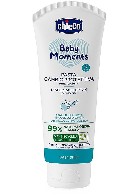 Крем защитный под подгузник с цинком и пантенолом Baby Moments 100ml (1356352-14162727) Chicco (368643967)