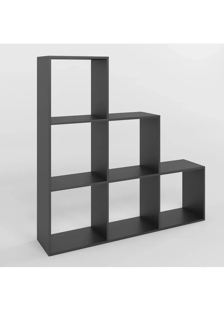 Стеллаж Джеко 1072 9 полок ДСП 107,2x23x107,8 см Антрацит М-ЗОН (408454896)