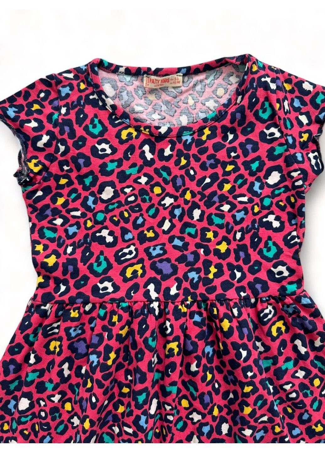 Комбинированное платье в принт леопардовый Paty Kids (280916546)