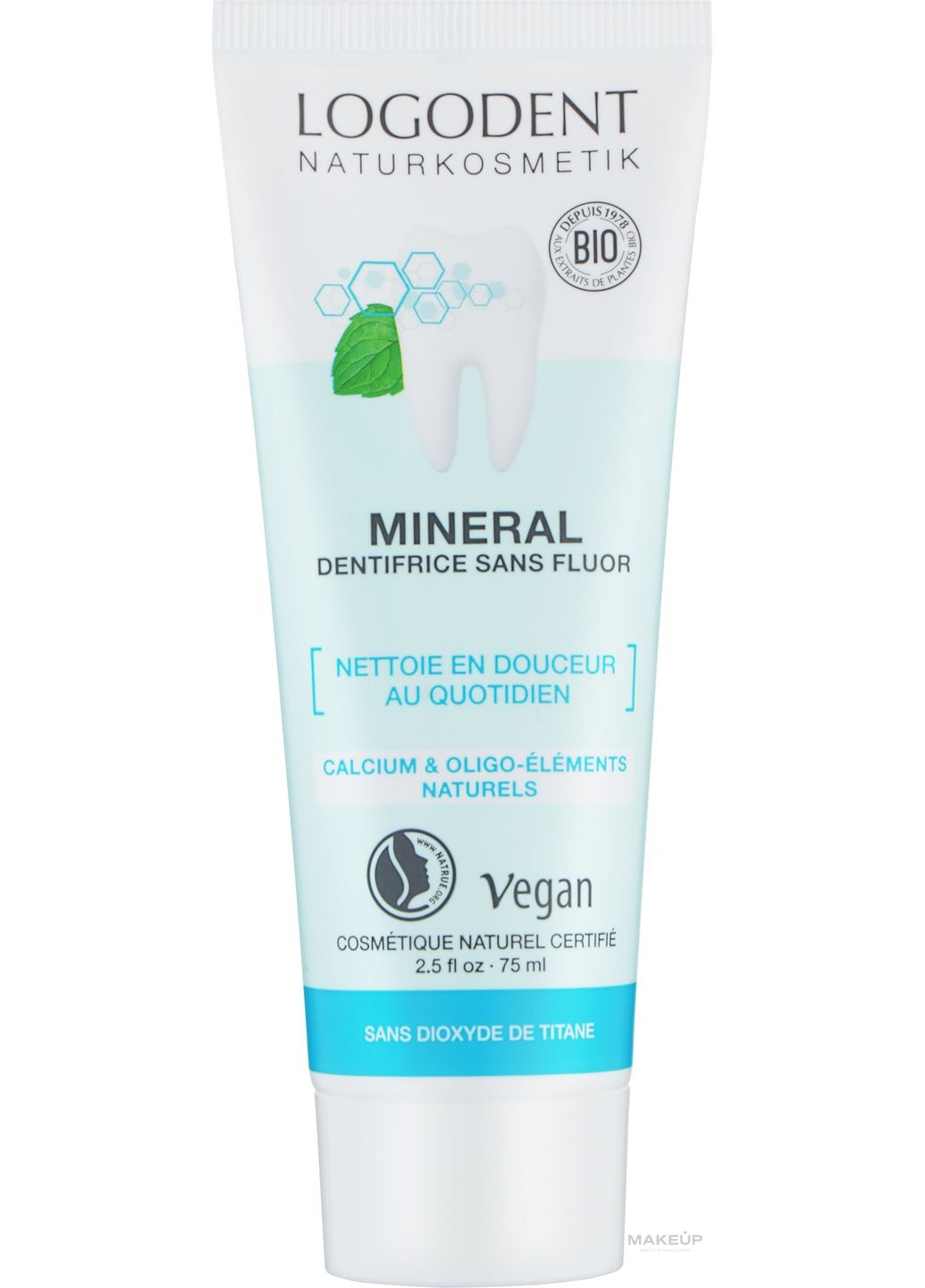 Мінеральна зубна паста з кальцієм Oral Hygiene Products Mineral Toothpaste 75ml (509709-31019946) Logona (368658024)
