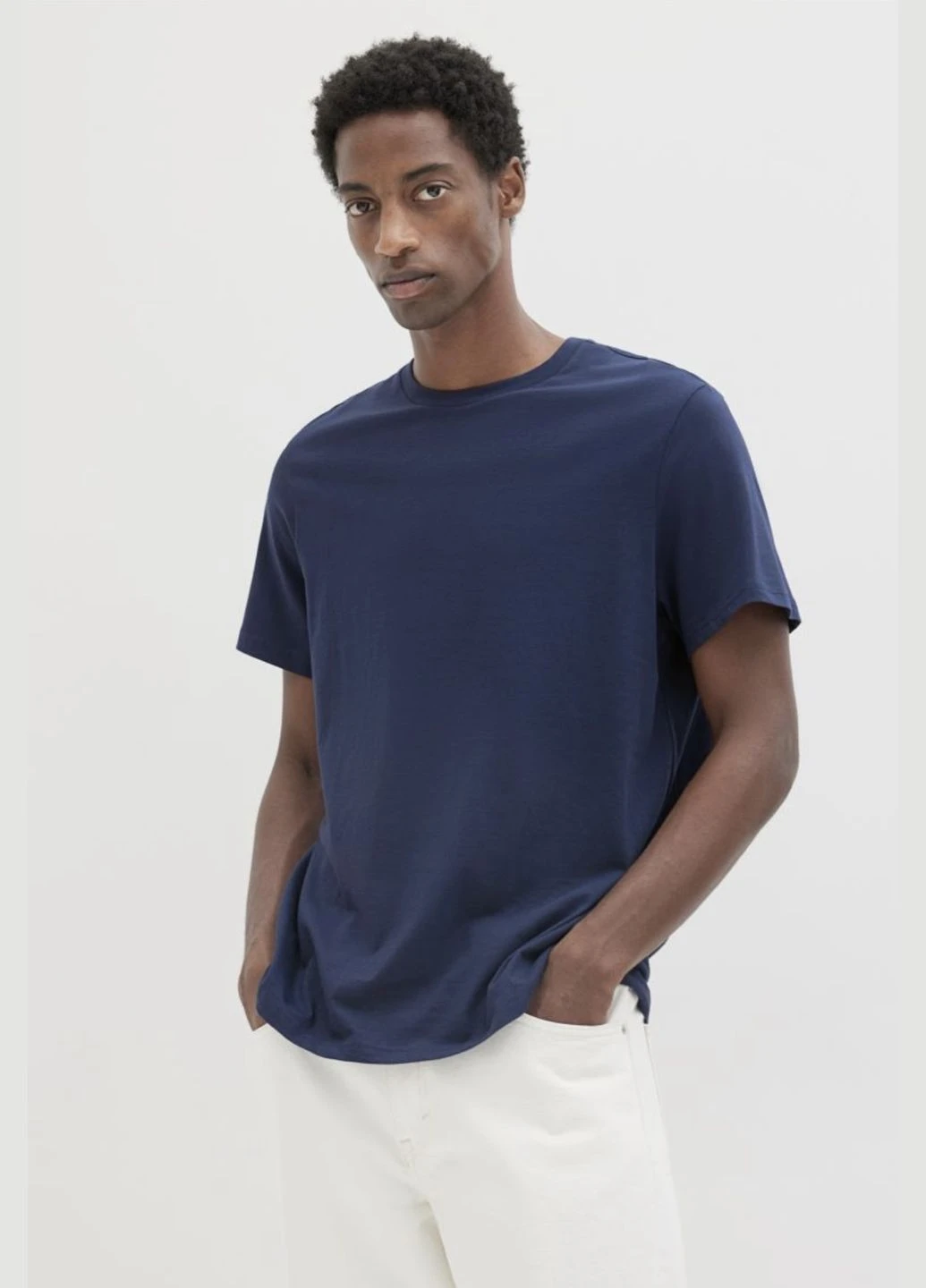 Синяя футболка H&M regular fit
