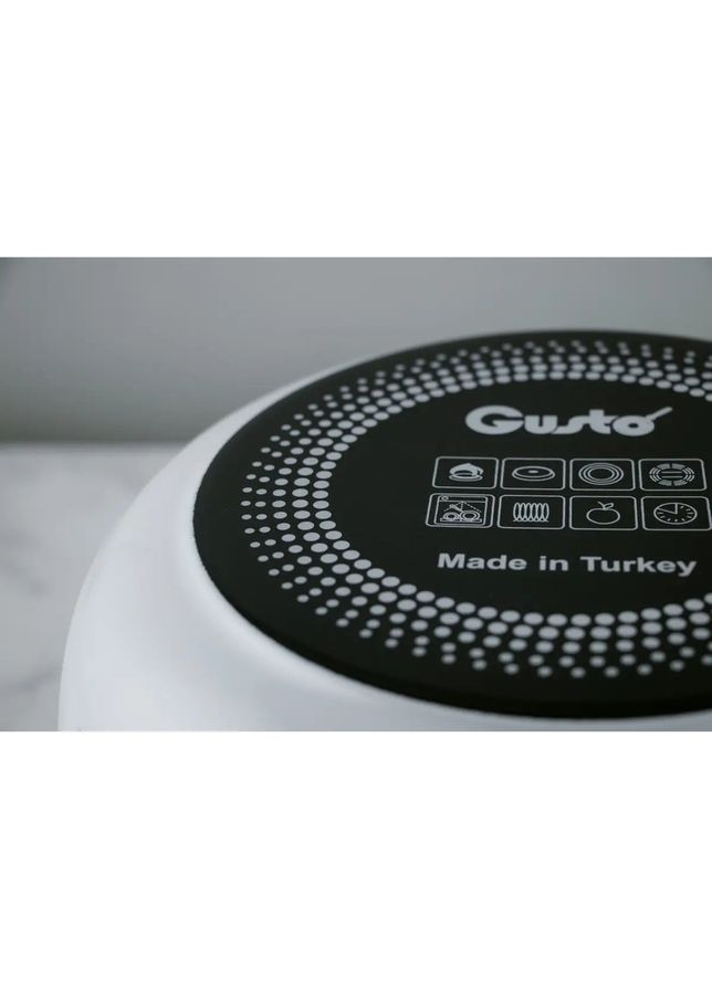 Каструля Квітковий сад 5.7 л White (GT-T-124-FG) Gusto (322909909)