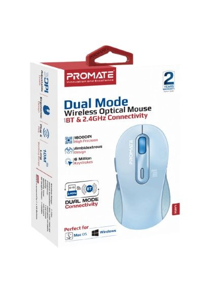 Мишка (ken.blue) Promate Ken Wireless/Bluetooth Blue (367017416)