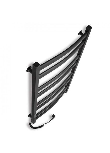 Електрична сушарка для рушників Зебра Атлант ЧКЧ8 500Х900 Е чорний, ліве під'єднання Laris (318681459)