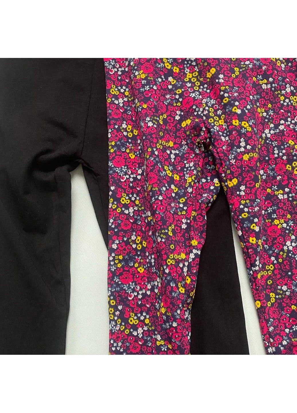 Лосины леггинсы набор 2 шт детские на девочку, черные, малиновые Pepperts (333333990)