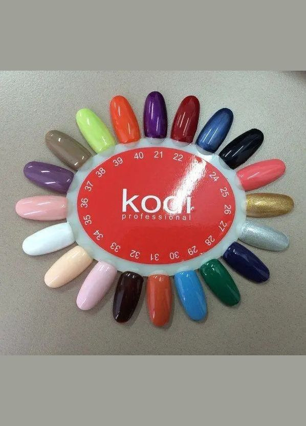 Кольорова гель фарба для дизайну нігтів №37 сливовий, 4мл (старий дизайн) Kodi Professional (297923834)