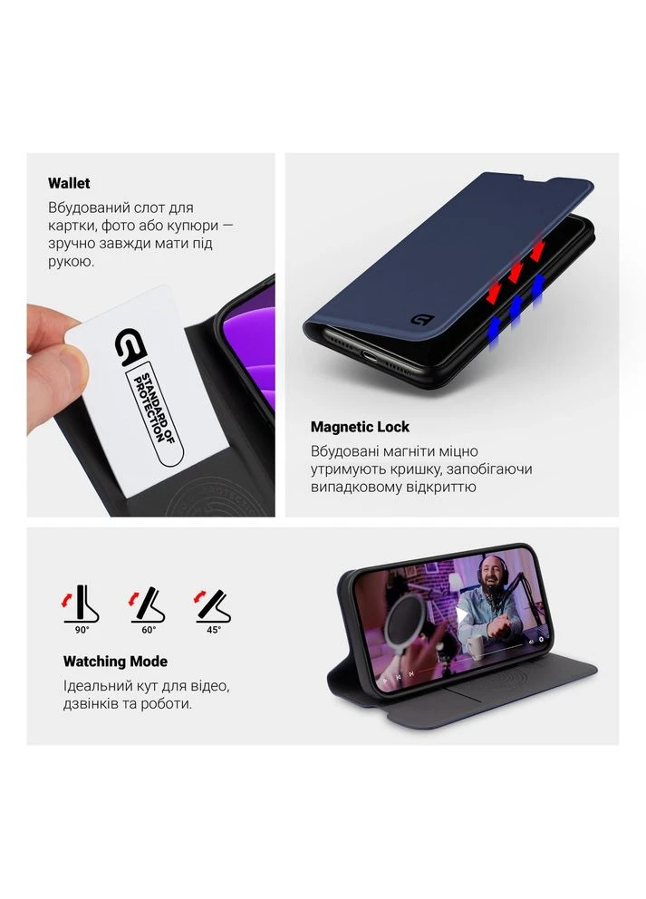 Чехол OneFold Case для Samsung A57 5G Dark Blue (ARM89773) ArmorStandart (402010792)