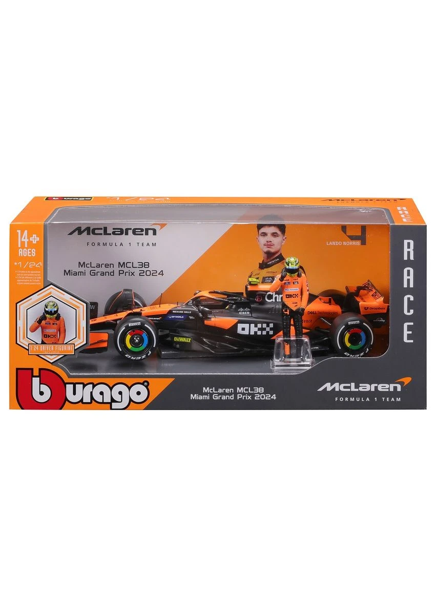 Автомодель з фігуркою — McLaren MCL38 (1:24) Bburago (351486219)