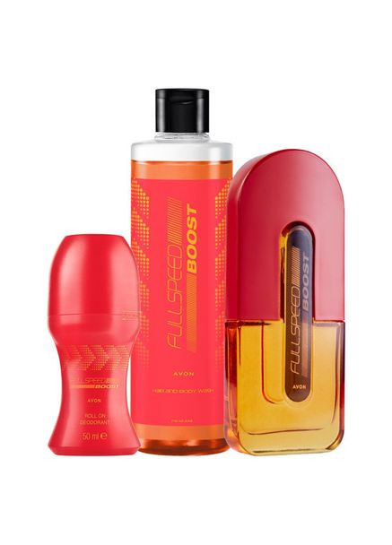 Подарунковий набір для чоловіків Full Speed Boost (75 мл) Фулл Спид Бест Avon (316450540)