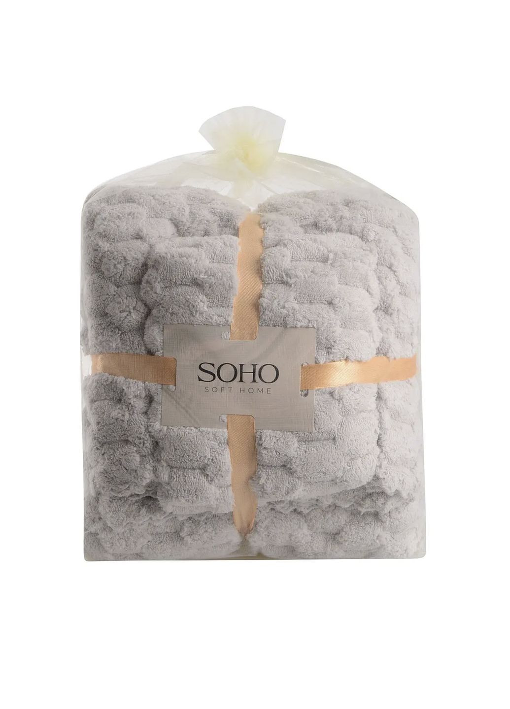 Текстильний банний набір, мікрофібра Sote Grey колір сірий ЦБ-00281541 Soho сірий