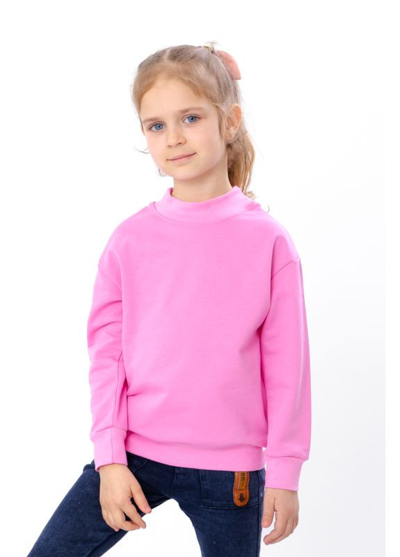 Оранжевый свитшот для девочки (p-11801) Носи своє однотонный без декора (331900050)