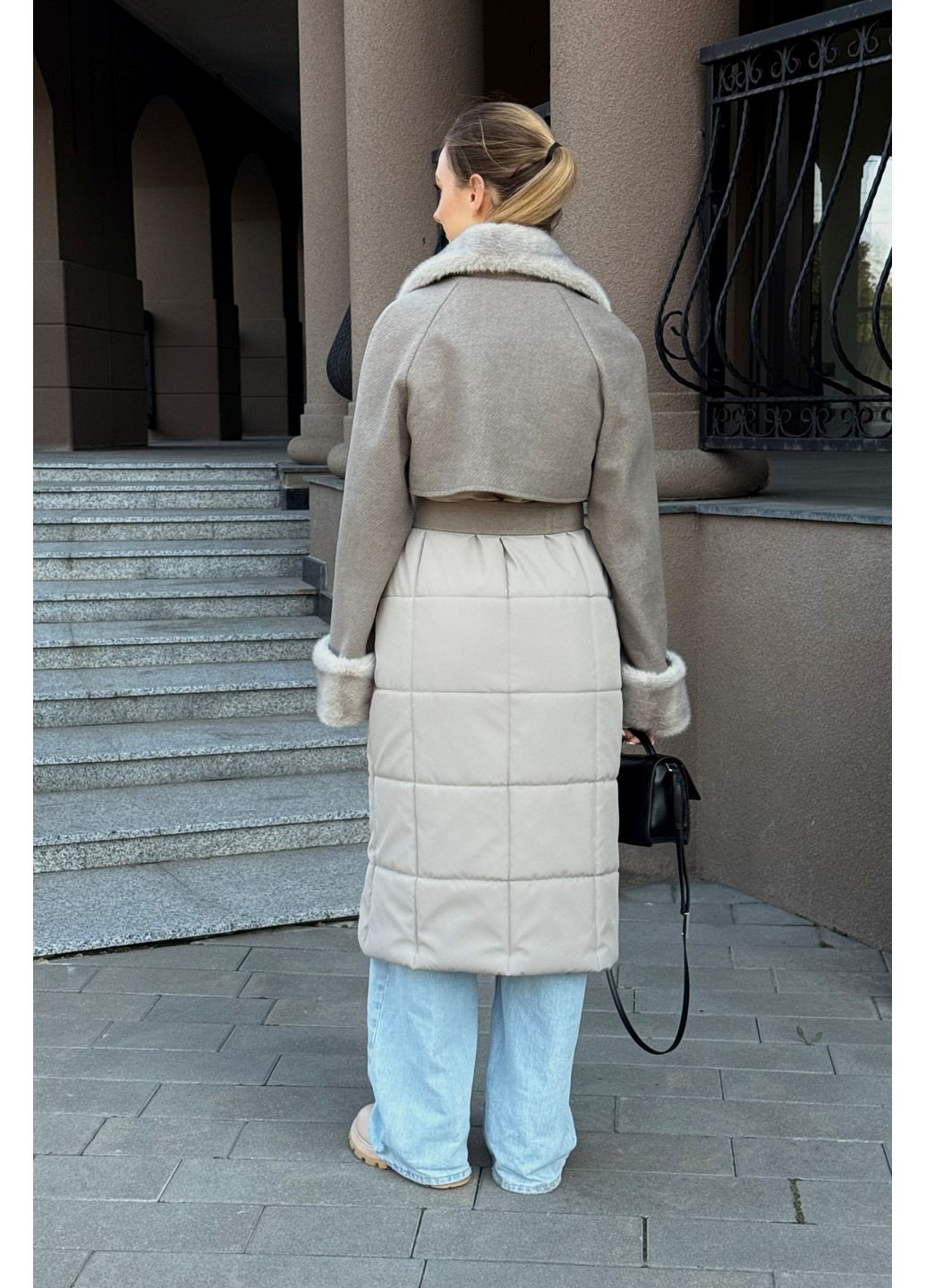 Кофейное демисезонное Пальто MN