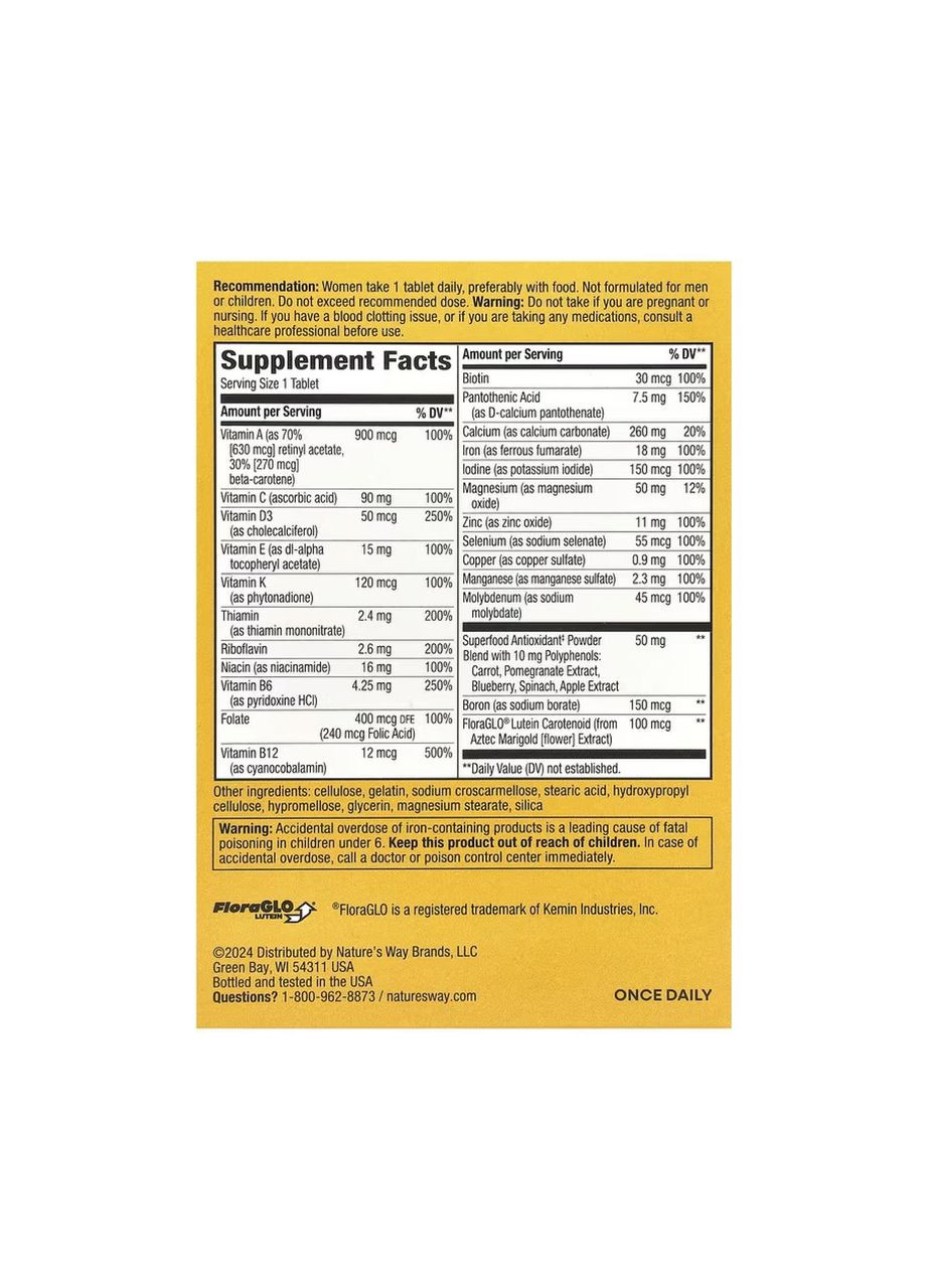 Women's Complete Multivitamin - 50 tabs Nature's Way (369399843)