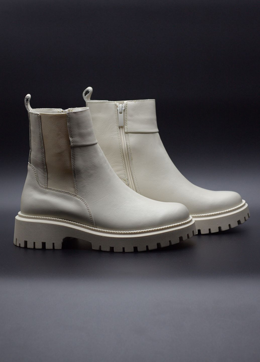 Черевики жіночі з натуральної шкіри на замку та гумці Zlett 2740 (361953219)