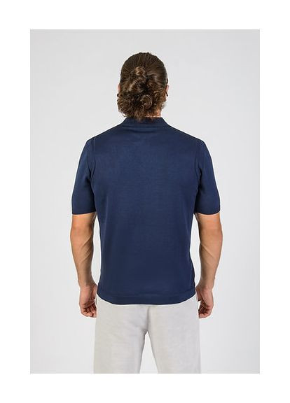Темно-синяя футболка-трикотажное поло для мужчин Stefano Bellini