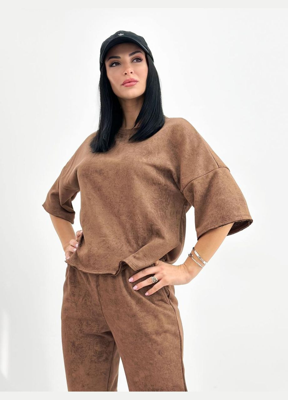 Жіночий костюм з турецької двонитки петля з ефектом tie dye Fashion Girl (300775414)