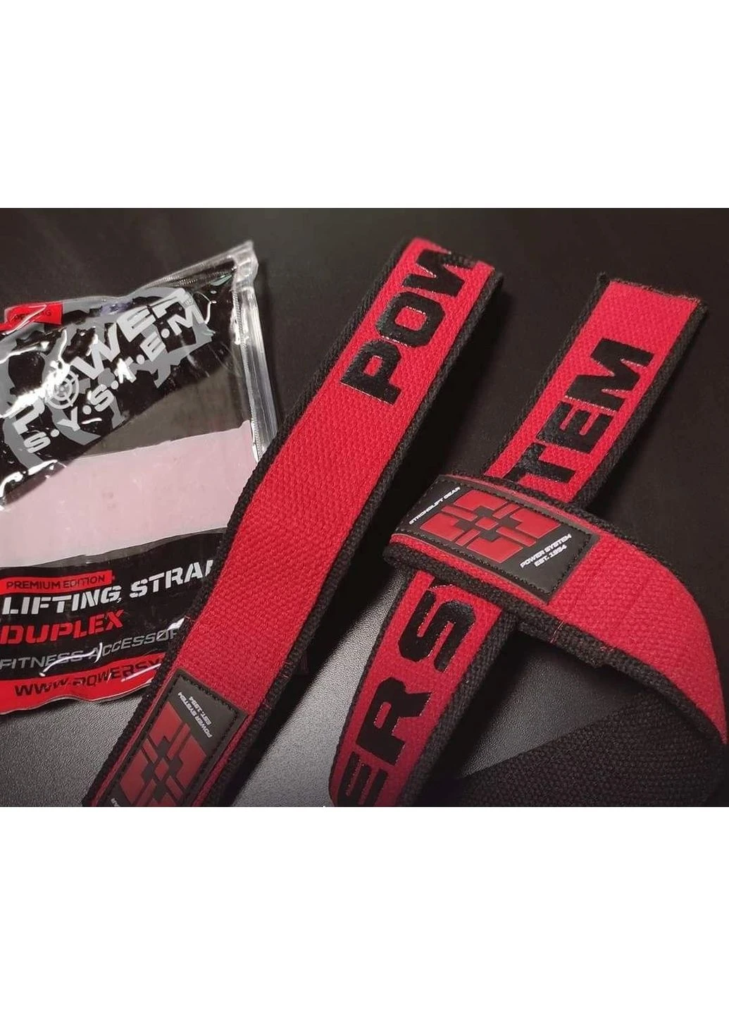 Оригинал! Ремни для тяги PS-3401 Lifting Straps Duplex Black/Red Power System (397586296)