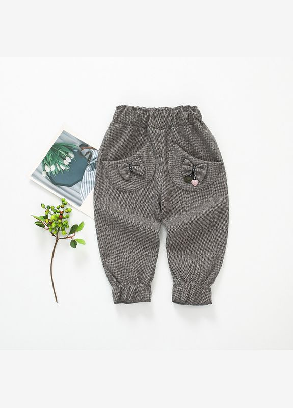 Серые демисезонные джинсы Qoopixie