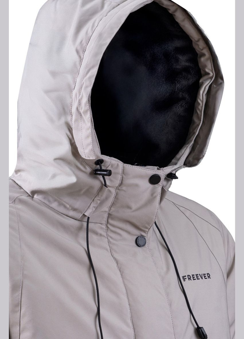 Бежевая зимняя парка nf 71005 бежевая Freever