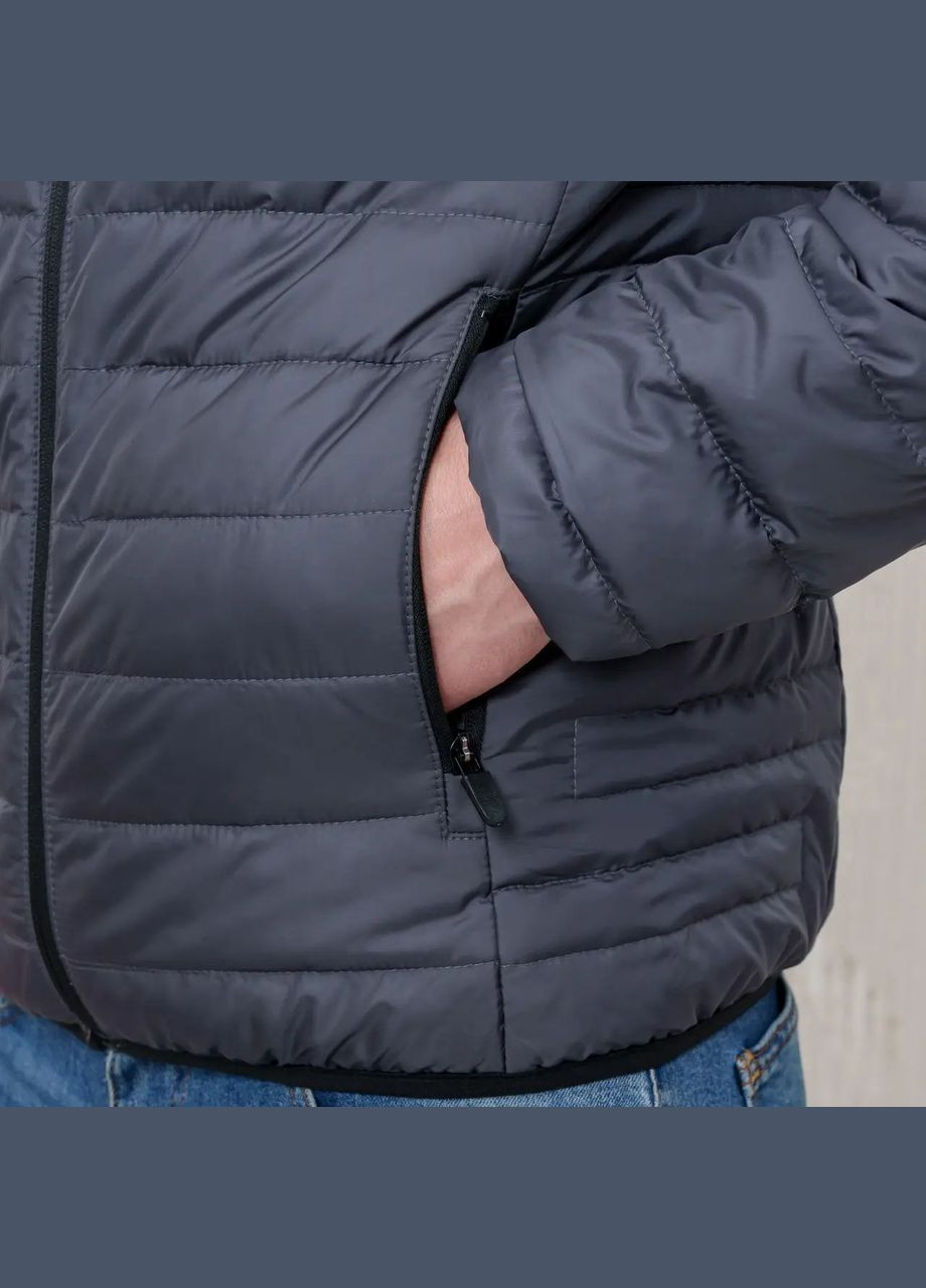 Сіра демісезонна куртка чоловіча демісезонна великого розміру SK