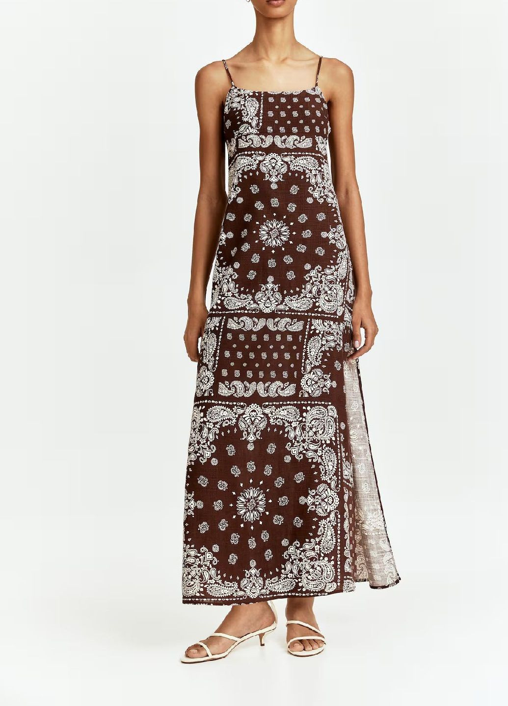 Коричнева кежуал сукня H&M турецькі огірки