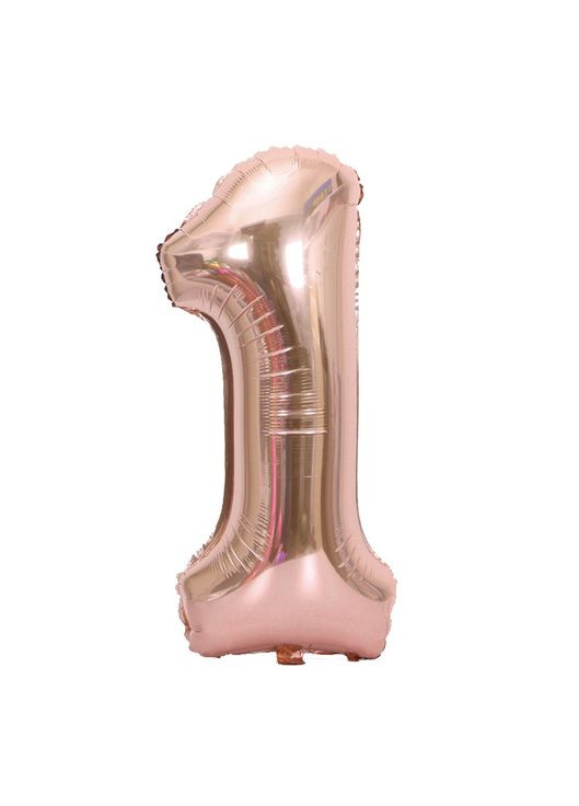 Фольгована повітряна куля Цифра 1 Рожеве золото 102 см Flexmetal (328925558)