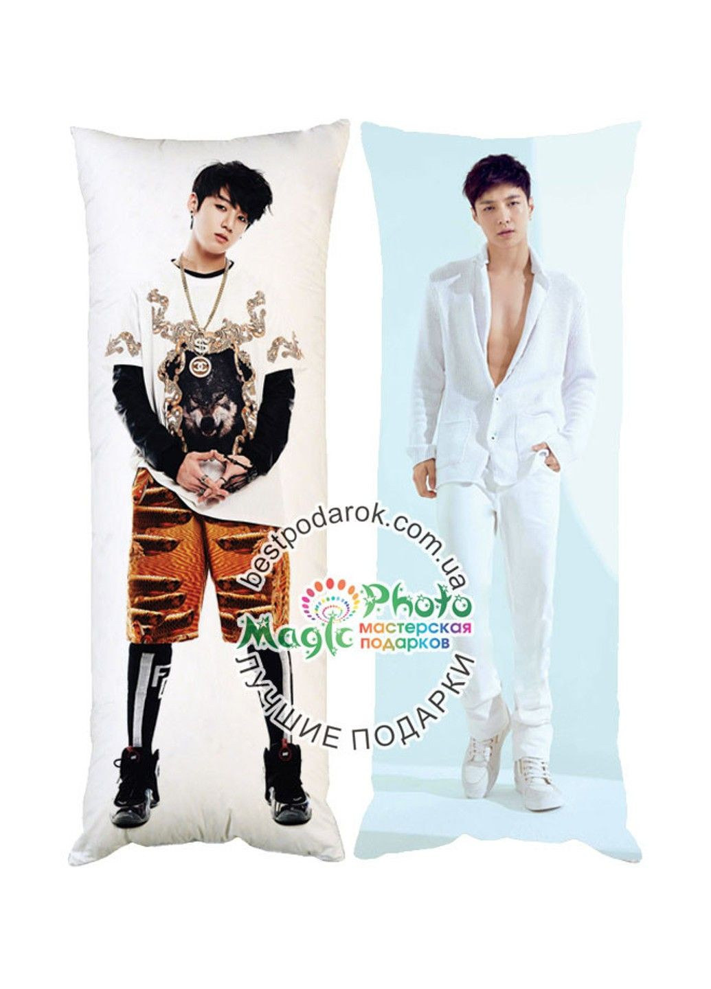 Подушка дакимакура К-рор Чонгук Lay декоративная ростовая подушка для обнимания двусторонняя No Brand (328314453)