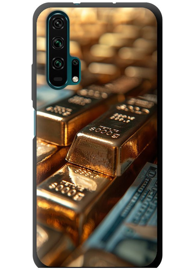 TPU черный чехол 'Сияние золота' для Endorphone Huawei Honor 20 Pro (291125370)
