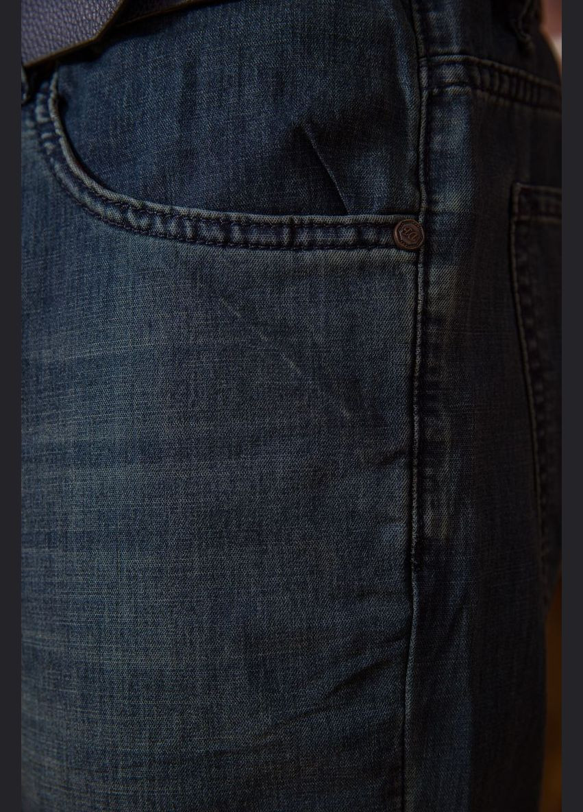 Синие демисезонные джинсы мужские, цвет темно-серый, Ager