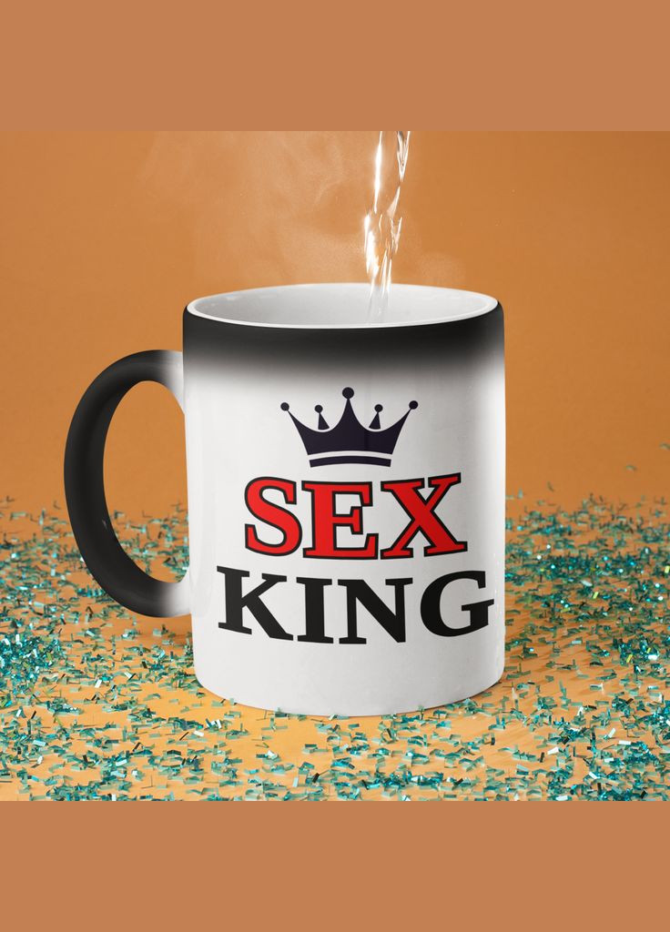 Чашка хамелеон керамічна з принтом "Sex King" 330 мл No Brand (326809577)