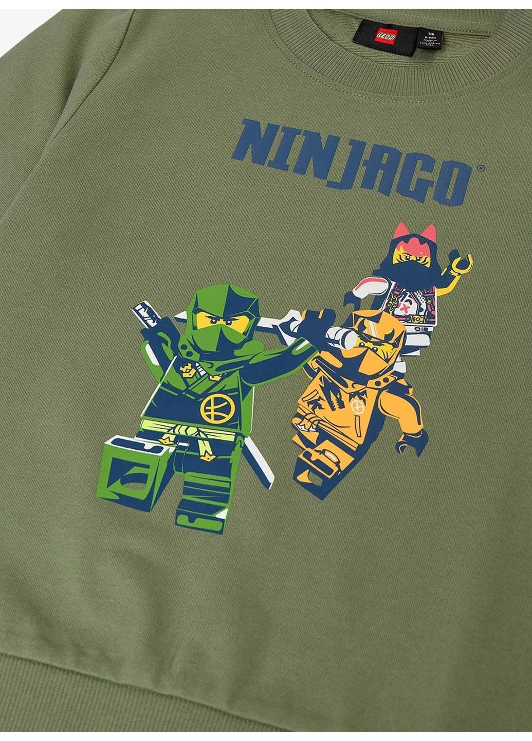 Lego детский теплый свитшот для мальчика хаки (25090630) рисунок хаки повседневный двунитка с начесом